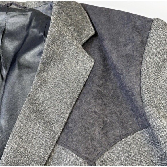 VTG Circle S Mens Blazer Jacket Black Gray 50L Western Ranch Sport Coat Made USA - Picture 6 of 9